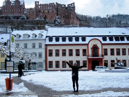 Heidelberg with snow